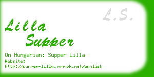 lilla supper business card